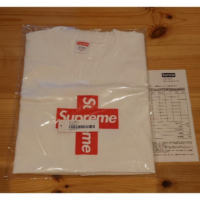 メンズ20AW Supreme Cross Box Logo Tee 白 M 新品