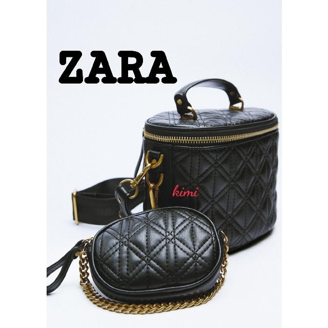 ZARA(ザラ)のZARA キルティング素材クロスボディバッグ　トラベルポーチ　キルティング レディースのバッグ(ショルダーバッグ)の商品写真