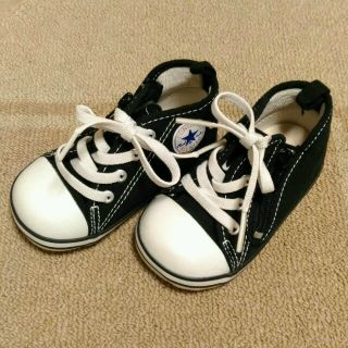 コンバース(CONVERSE)の13cm CONVERS　黒スニーカー(スニーカー)