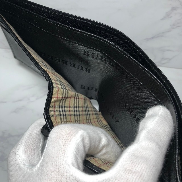 BURBERRY(バーバリー)の【ほぼ未使用激安】バーバリー Burberry 二つ折り財布 チェック  メンズのファッション小物(折り財布)の商品写真