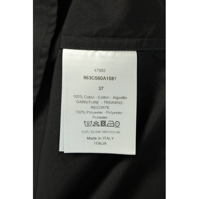 DIOR HOMME(ディオールオム)のディオール・オム サイドアトリエロゴテープ比翼長袖シャツ 37 メンズのトップス(シャツ)の商品写真