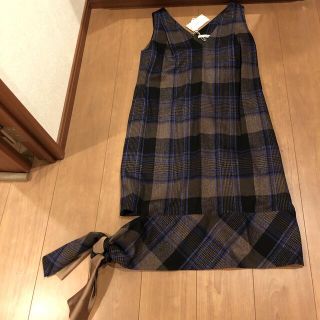 ラウンジドレス(Loungedress)の新品タグ付き　ラウンジドレス　35,000円　日本製　ワンピース(ひざ丈ワンピース)