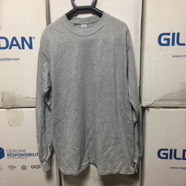 GILDAN(ギルタン)のGILDANギルダン☆ロンT☆長袖無地Tシャツ☆ポケット無し☆スポーツグレー★M メンズのトップス(Tシャツ/カットソー(七分/長袖))の商品写真