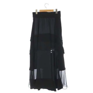 sacai - サカイ 20AW パッチワークラップスカート ロング フレア 2 黒