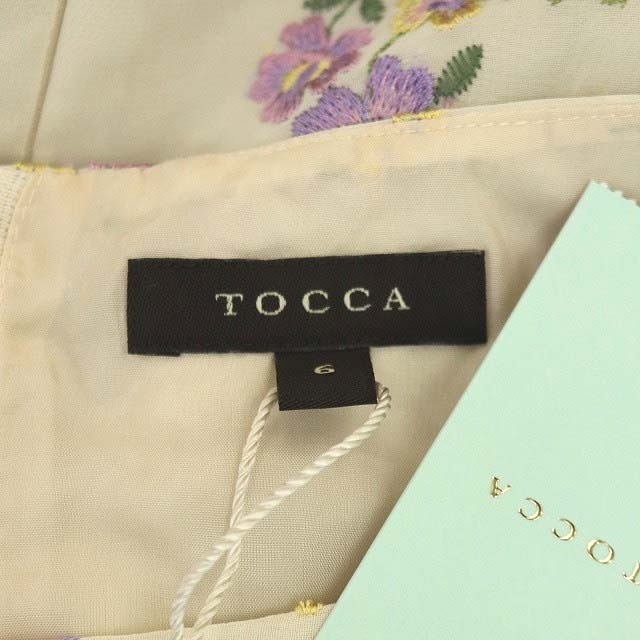 TOCCA(トッカ)のトッカ ドレス ワンピース フレア 花柄刺繍 シフォン ミモレ丈 ノースリーブ レディースのワンピース(ロングワンピース/マキシワンピース)の商品写真