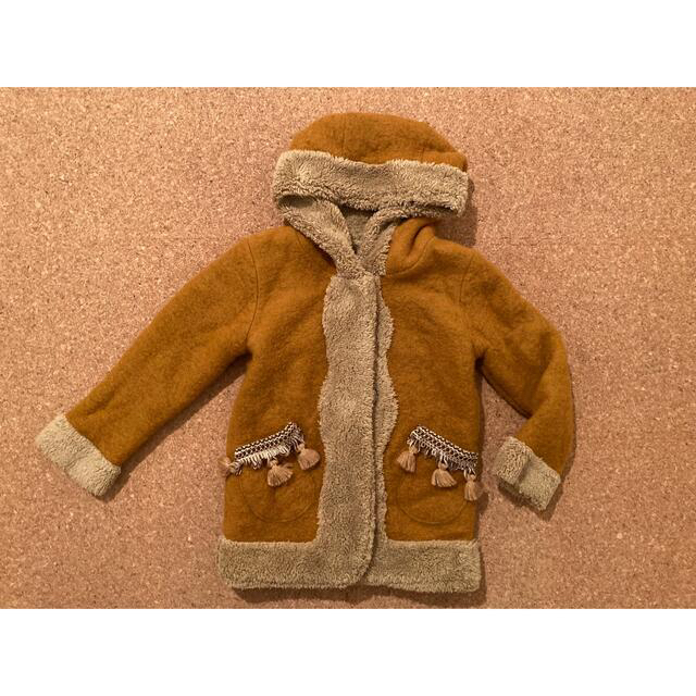 cokitica(コキチカ)の◆moi kabarik hoodie ボアもこもこコート◆100 110 キッズ/ベビー/マタニティのキッズ服女の子用(90cm~)(コート)の商品写真