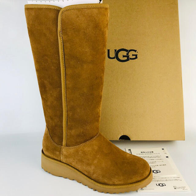 新品未使用☆UGG☆KARA 2wayウェッジソールロングムートンブーツ 22