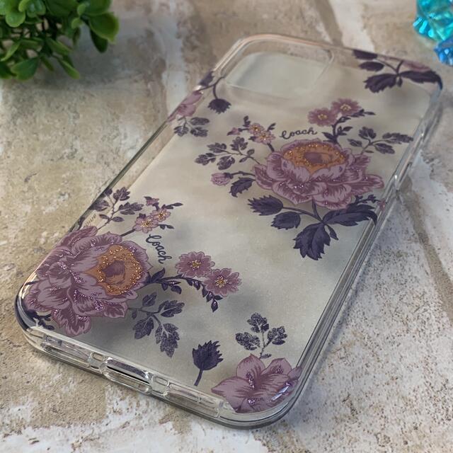 【新品未使用】コーチ Coach iPhone12 Pro ラメ 花 透明