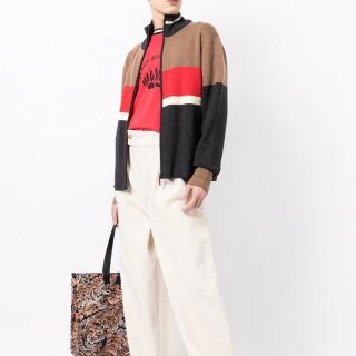 ジルサンダー(Jil Sander)の新品　定価66000円　Wales Bonner 配色ウール　ジップカーディガン(ニット/セーター)