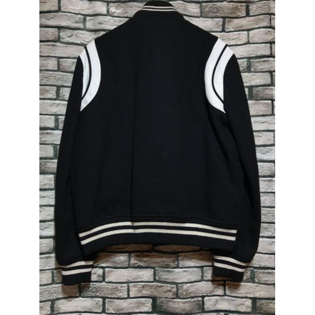 サンローランパリ☆19AW レザー切替スタジャンテディジャケット サンローランパリ☆19AW レザー切替スタジャンテディジャケット