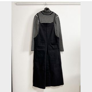 【美品】  BEARDSLEY / ビアズリー | ポリエステル ストレッチ サロペット | F | ブラック | レディース