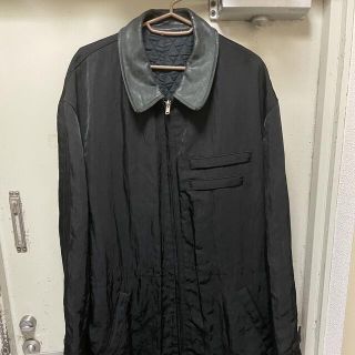 コムデギャルソンオムプリュス(COMME des GARCONS HOMME PLUS)の襟がレザーのブルゾン(レザージャケット)