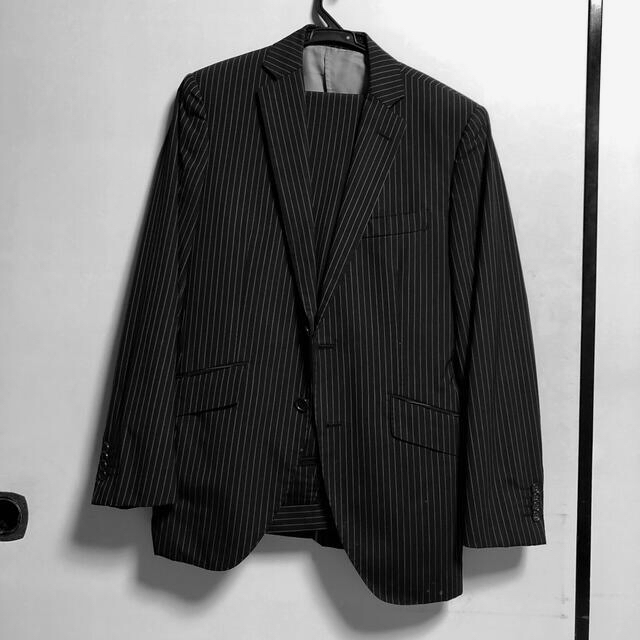 洋服の青山　ストライプ　スーツ　Y5