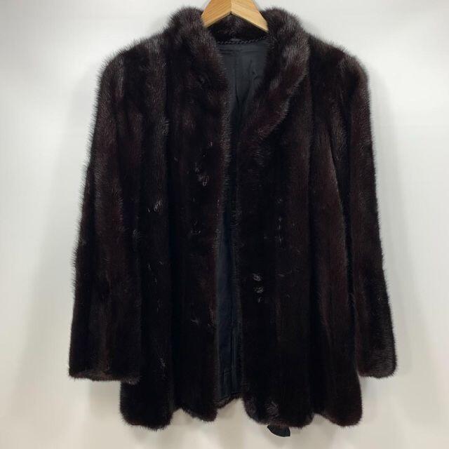 あす楽対応】良品!サガミンク SAGA MINK 11号 ブラウン毛皮コート