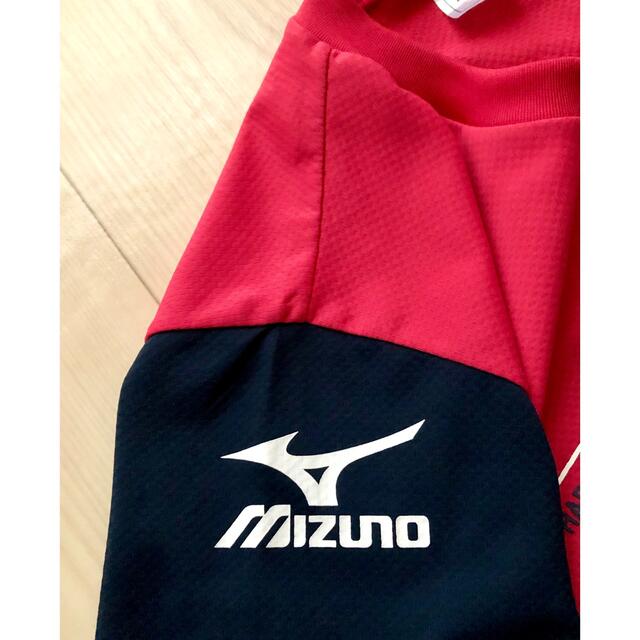 MIZUNO(ミズノ)のMIZUNO ミズノ スポーツウェア 半袖 ネイビー×赤 Ｌサイズ メンズのトップス(Tシャツ/カットソー(半袖/袖なし))の商品写真
