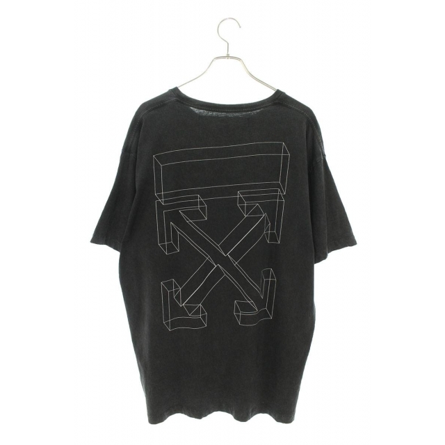 オフホワイト バックアローロゴプリントオーバーサイズTシャツ M