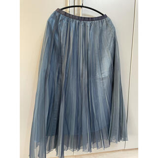 コムサデモード(COMME CA DU MODE)のコムサデモード　チュールロングスカート美品（538）(ロングスカート)