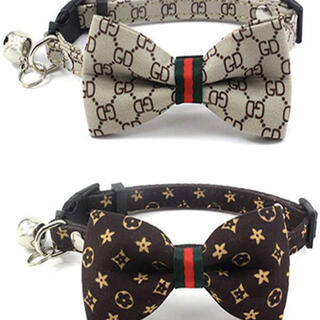 GUCCI&VUITTON風 猫用 首輪2点セットの通販 by miku's shop 