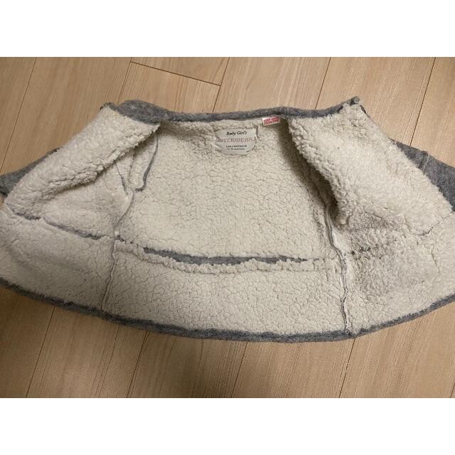 ZARA(ザラ)の内ボア ノーカラーコート キッズ/ベビー/マタニティのキッズ服女の子用(90cm~)(コート)の商品写真