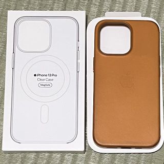 アップル(Apple)のMagSafe対応iPhone 13 Proレザーケース - ゴールデンブラウン(iPhoneケース)