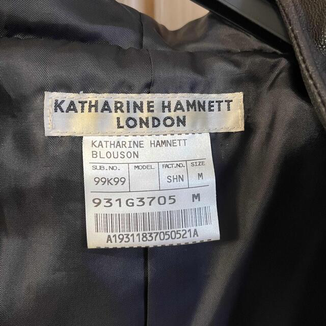 KATHARINE HAMNETT(キャサリンハムネット)のKATHARINE HAMNET レザージャケット メンズのジャケット/アウター(レザージャケット)の商品写真