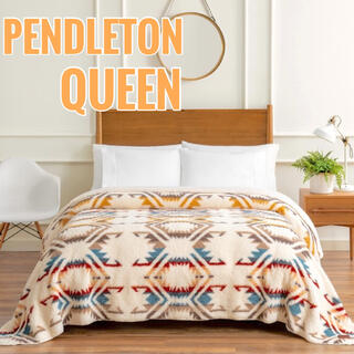 ペンドルトン(PENDLETON)のペンドルトンもこもこブランケットPENDLETONクイーン ホワイト系 毛布 (毛布)