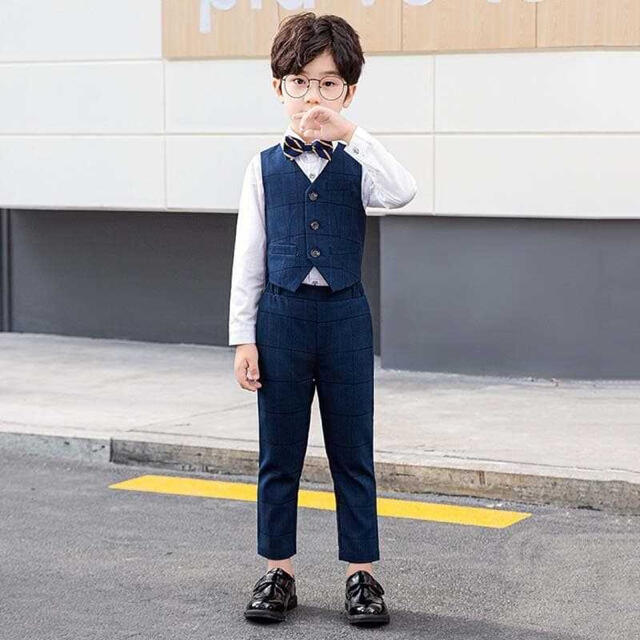 【110㎝】男の子 フォーマル スーツ 5点セット 222 卒業式 入学式 卒園