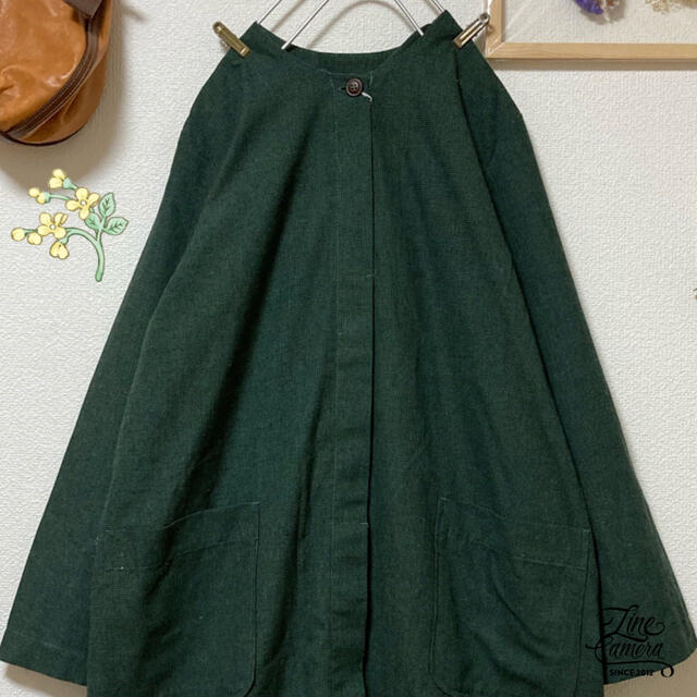 ♪②⑧⑤ 新品 ノーカラー 千鳥 柄 綿 薄手 ネル sm2 森ガール エリフェ レディースのワンピース(ロングワンピース/マキシワンピース)の商品写真