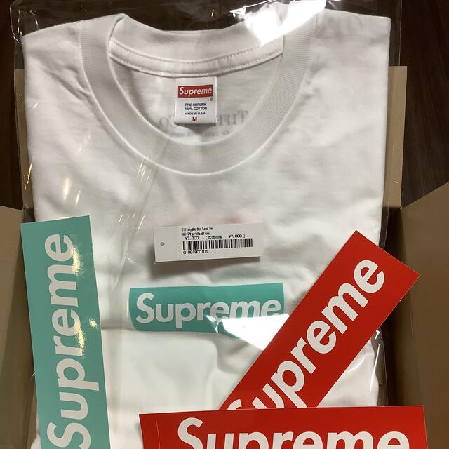 サイズM supreme Tiffany Box logo tee 新品未使用