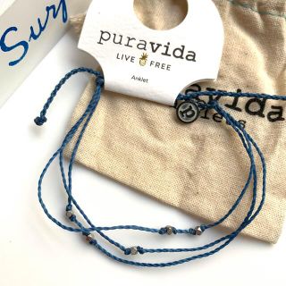 プラヴィダ(Pura Vida)のPuravida☆アンクレット《Marine Blue&Silver》(アンクレット)