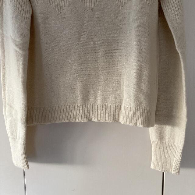 drawer ドゥロワー ニット セーター　オフホワイト　サイズ2 毛100%