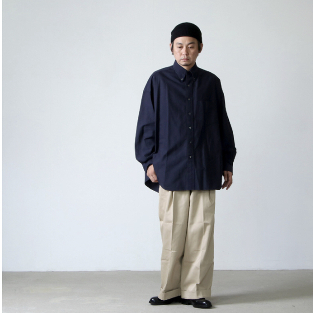 グラフペーパー Oxford Oversized B.D Shirt メンズ シャツ 【訳あり