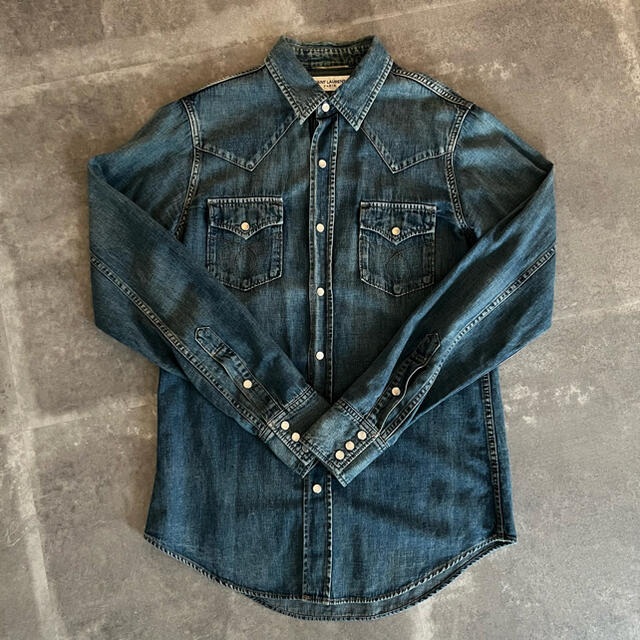 新品 Saint Laurent ウェスタンシャツ ブラック XS