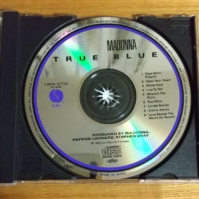【マドンナ】True blue　MADONNA トゥルー・ブルー エンタメ/ホビーのCD(ポップス/ロック(洋楽))の商品写真