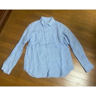 ユニクロ(UNIQLO)のユニクロ　麻混　ギンガムチェック　シャツ　巾着　ラルフ　ハンドタオル付(シャツ/ブラウス(長袖/七分))