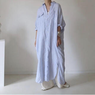 ARGUE フレンチリネン ワイドシャツドレスの通販 by acchi's shop