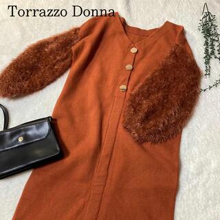 トラッゾドンナ(TORRAZZO DONNA)のTorrazzo donna  ロングニット　ロングワンピース　freeサイズ(ロングワンピース/マキシワンピース)