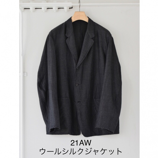 【新品未使用】COMOLI ウールシルク ジャケット (チャコール)SIZE3