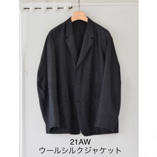 コモリ(COMOLI)の【新品未使用】COMOLI ウールシルク ジャケット (チャコール)SIZE3(テーラードジャケット)