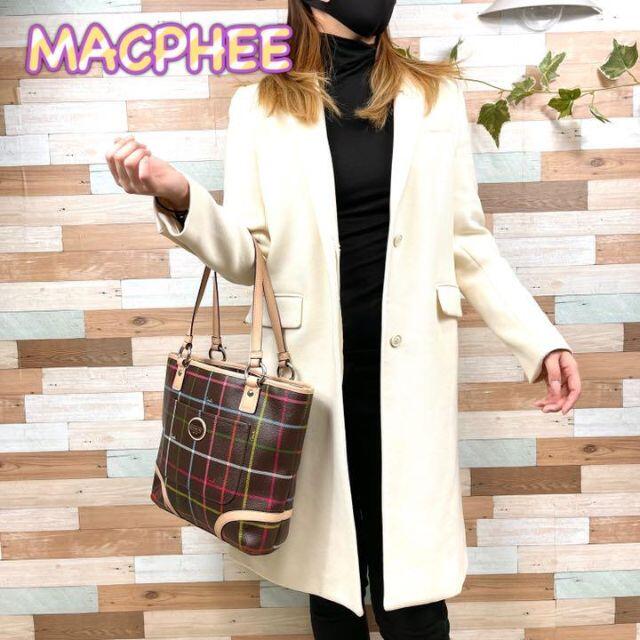 大人も着やすいシンプルファッション チェスター カシミヤ混 マカフィー - MACPHEE ロングコート No.S315 ホワイト 白 ロングコート