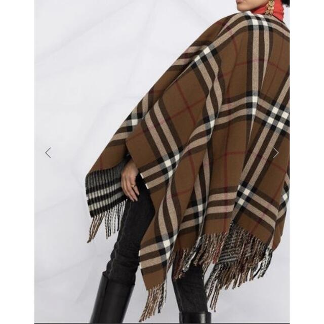 BURBERRYリバーシブル ウール チェック ケープ-