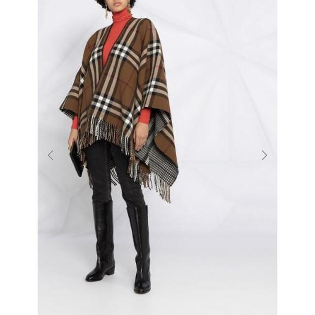 BURBERRYリバーシブル ウール チェック ケープ
