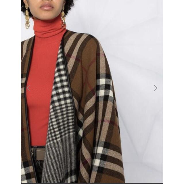 BURBERRYリバーシブル ウール チェック ケープ BURBERRYリバーシブル ウール チェック ケープ