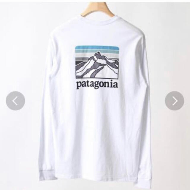 patagonia(パタゴニア)のパタゴニア　ライン・ロゴ・リッジ・レスポンシビリティー　ホワイト　S メンズのトップス(Tシャツ/カットソー(七分/長袖))の商品写真