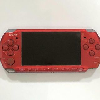 【良品 】PSP3000 本体 レッド  モンスターハンター ガンダム セット(家庭用ゲーム機本体)