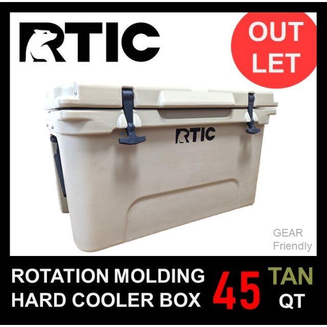 新品・未使用 RTIC 45QT クーラーボックス アウトレット品 タンカラーアウトドア