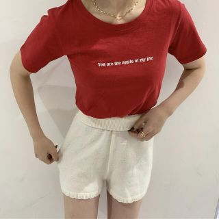 ワンアフターアナザーナイスクラップ(one after another NICE CLAUP)のHeart knit short pants(ショートパンツ)