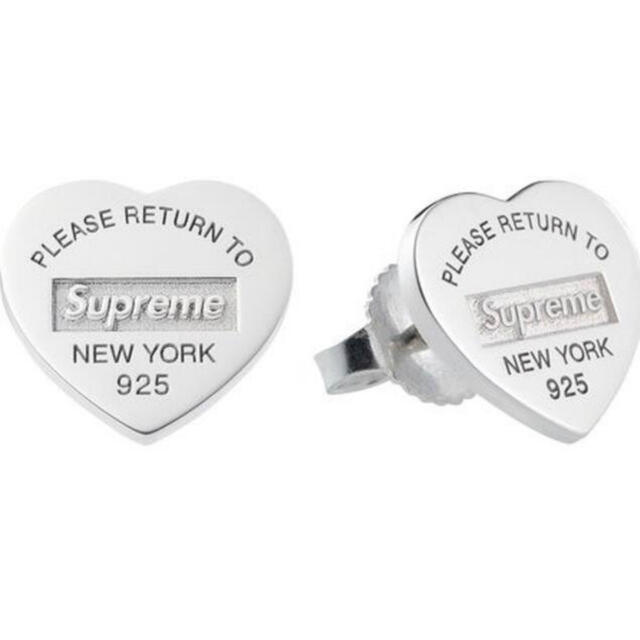 Supreme(シュプリーム)のシュプリーム ティファニー ハートタグ イヤリング ステッカー付き メンズのアクセサリー(ピアス(両耳用))の商品写真
