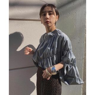 アメリヴィンテージ(Ameri VINTAGE)のAMERI MEDI GROUND CHERRY GATHER SHIRT(シャツ/ブラウス(半袖/袖なし))