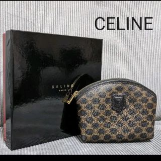 【良品】CELINE マカダム柄　トリオンフ　ポーチ